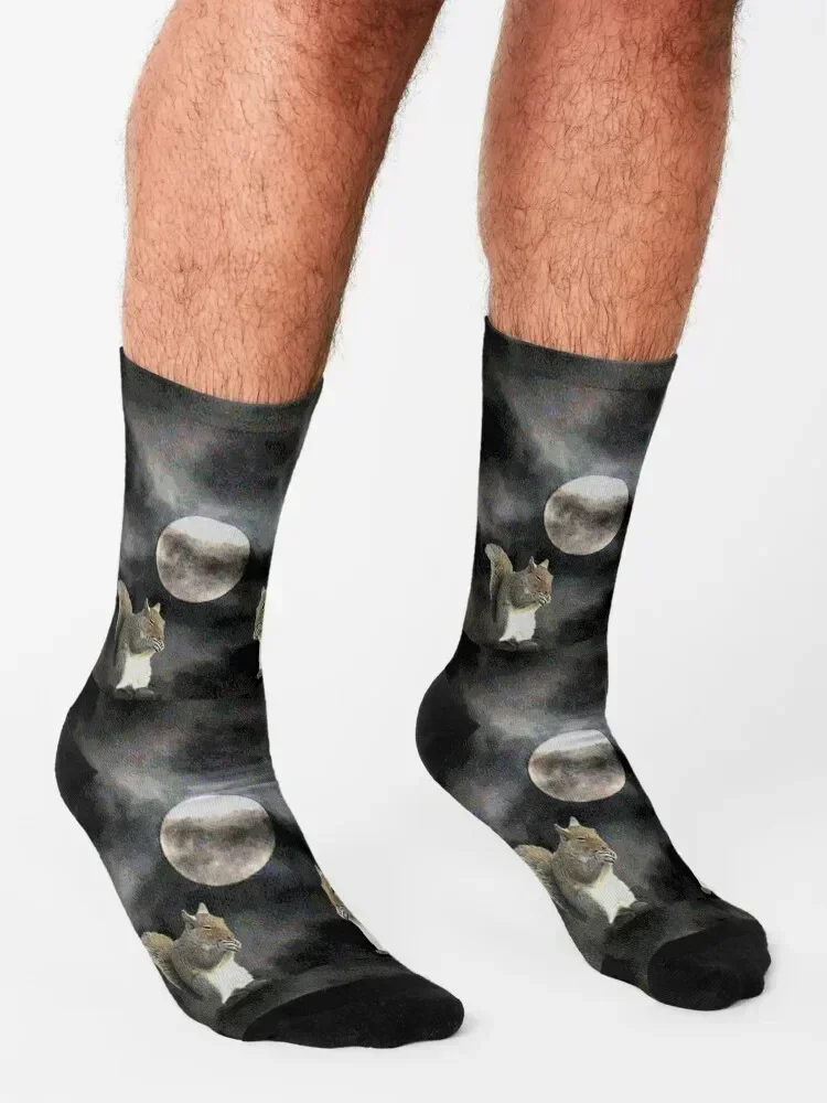 Squirrels In Space Socks Argentina gift cool hockey Socks Woman Men's