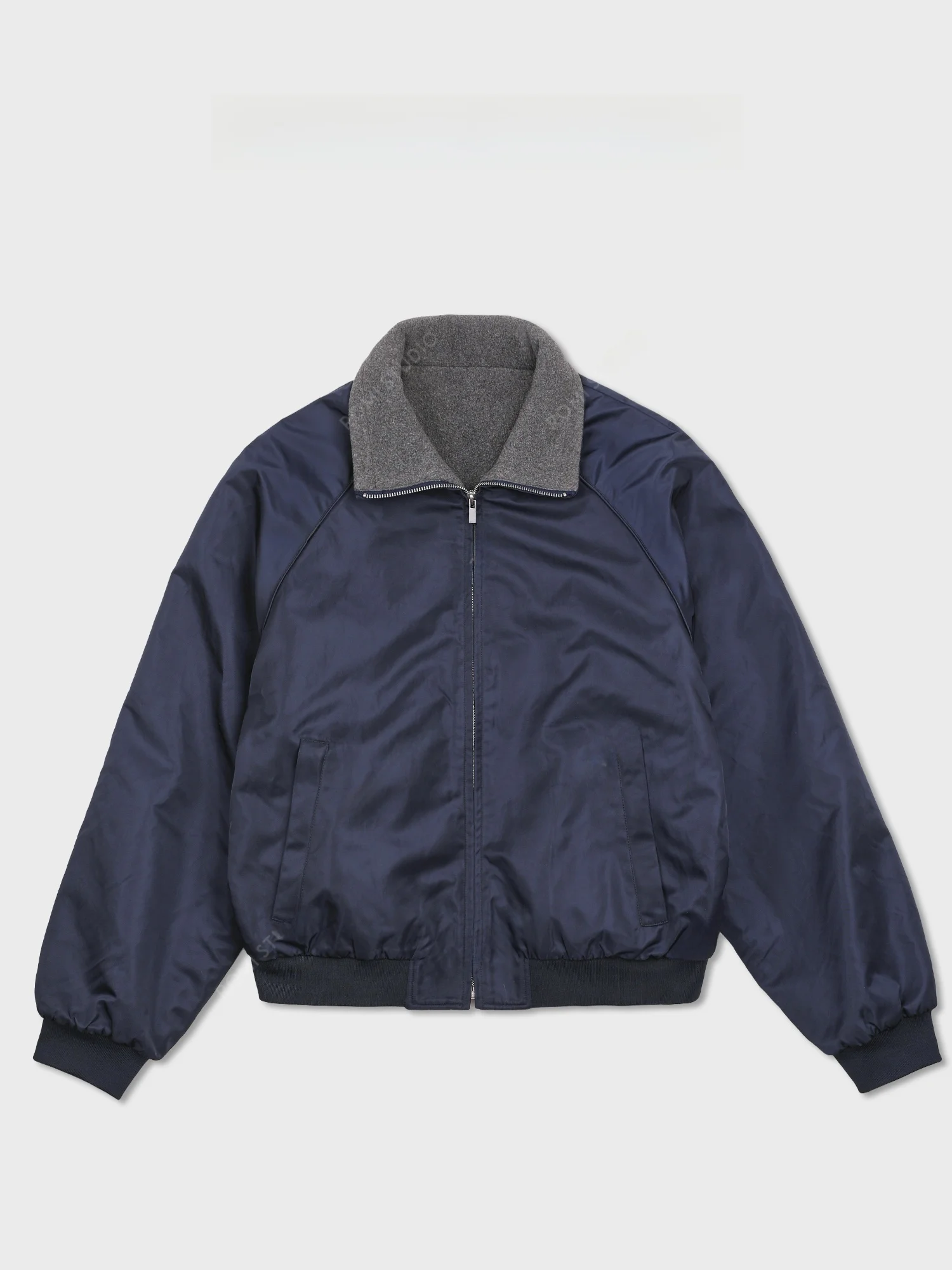 

Romance Studio Double-Sided Wear iny Fce Lined Soft Outerwear RWW8236 Vintage Sle Zipper Closure Women's Jaet