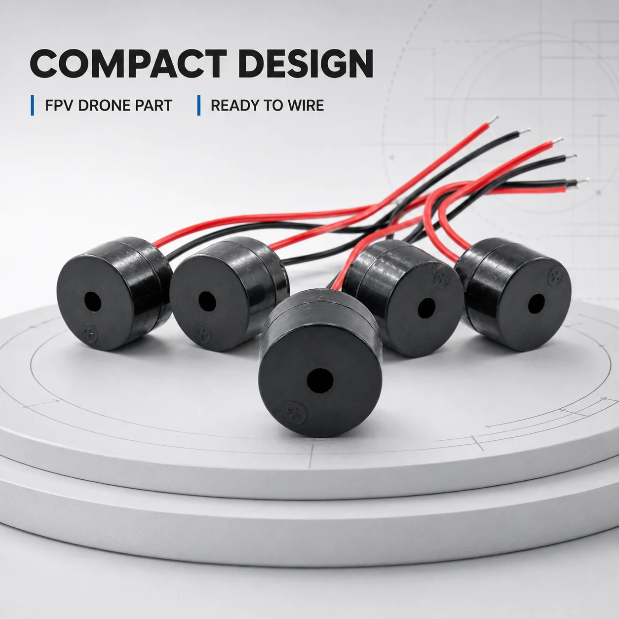 5PCS FPV Drone Buzzer 5V Active Alarm Beeper With Cable For F3 F4 F7 Flight Controller RC Quadcopter Betaflight DIY Repair Parts