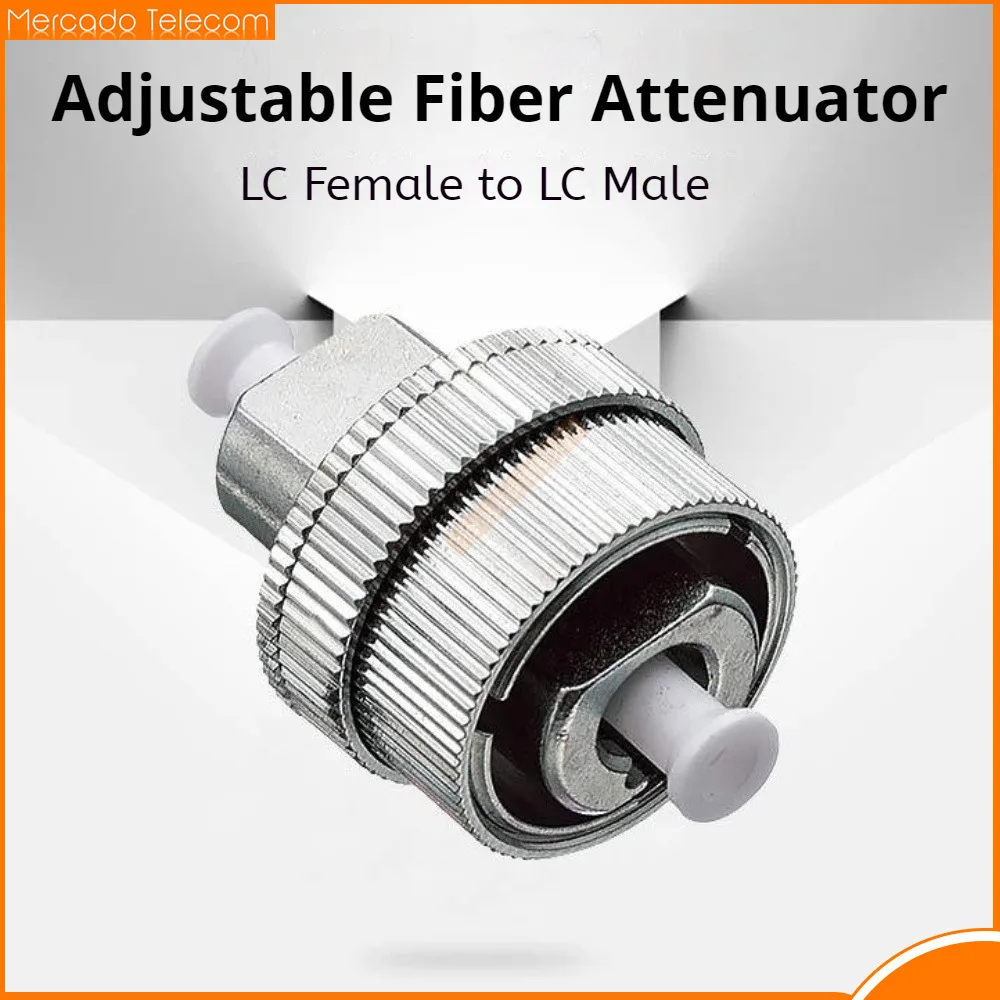 

1pcs New LC Female to LC Male Adjustable Fiber Attenuator 1～30d LC UPC Optical Fiber Attenuator Adapter Flang Connector Coupler