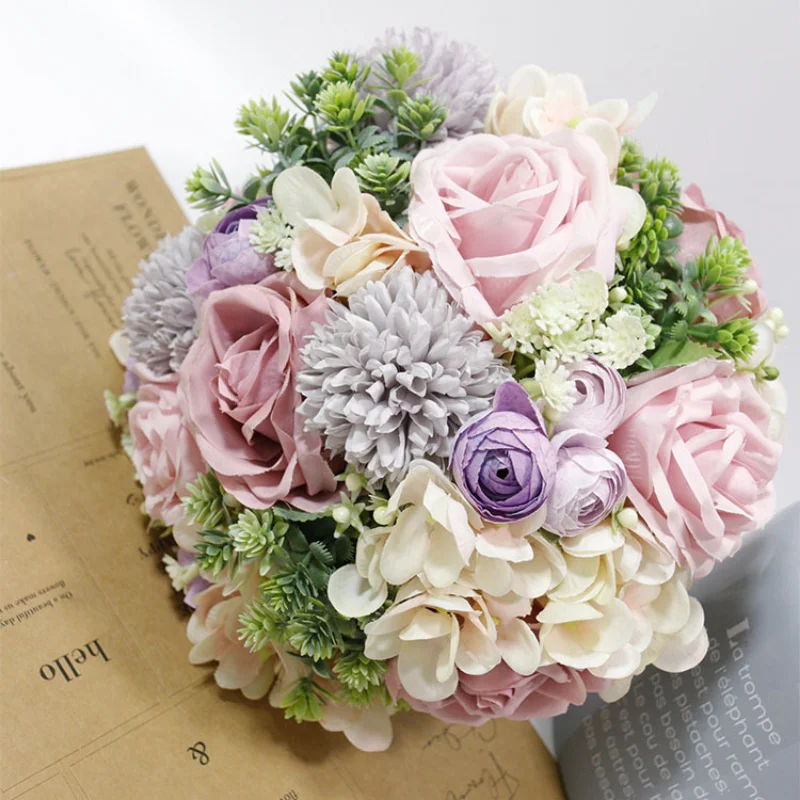 New Wedding Bridal Bouquet Artifical Flowers Holding Bride Accessories Party Bridesmaid Marriage Accessories