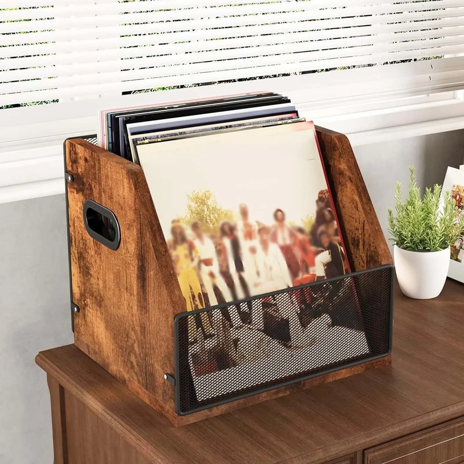 Vinyl Record Opslag Houder Comics Boeken CD Opbergdoos Case Muziek Album Display Rack Multifunctionele Desktop Organizer