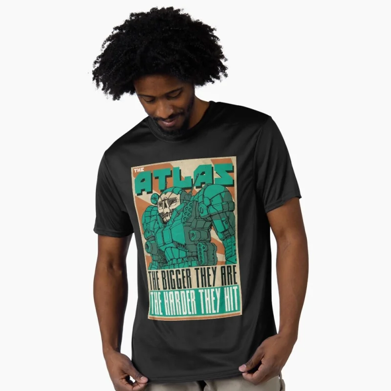

The Atlas #3 Mechwarrior MWO Mech Combat RPG Gift t shirt for gamer Battletech Graphic clothes Short sleeve All size tops