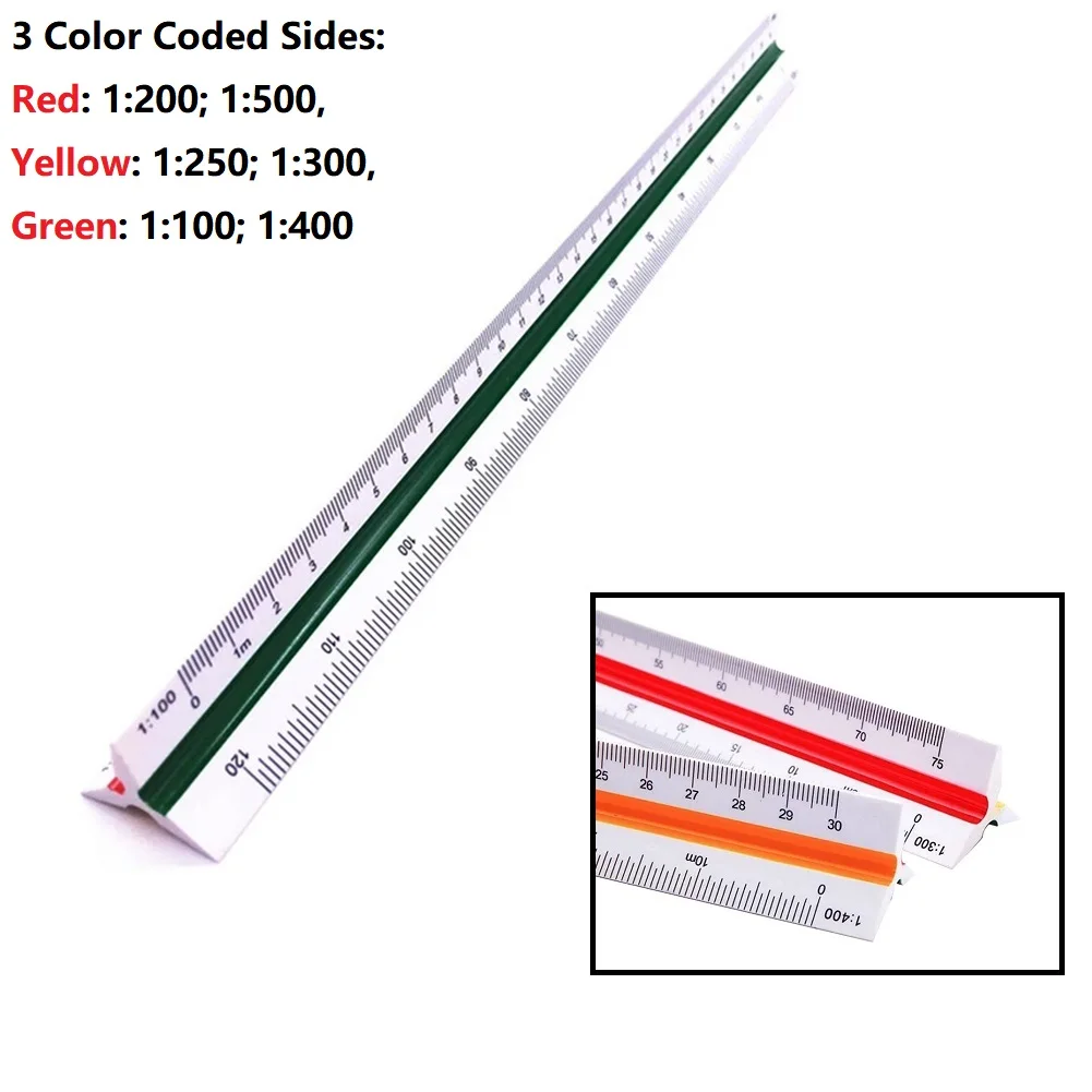 Angle Ruler Tri Ruler Precision Drawing 30cm Clearly Marked DIY Tool Specialty Plastics Engineers Architects Useful