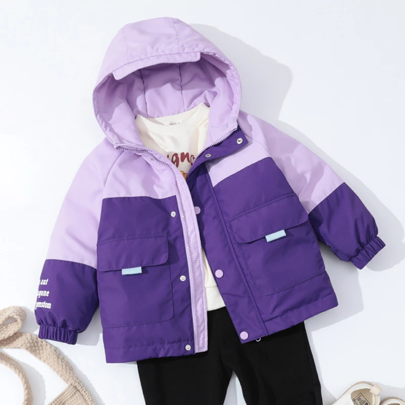 

Kids Winter Thick Hooded 90% White Duck Down Jacket Super High Quality Spring Warm Coat Girl Boy Outwear with Big Pocket