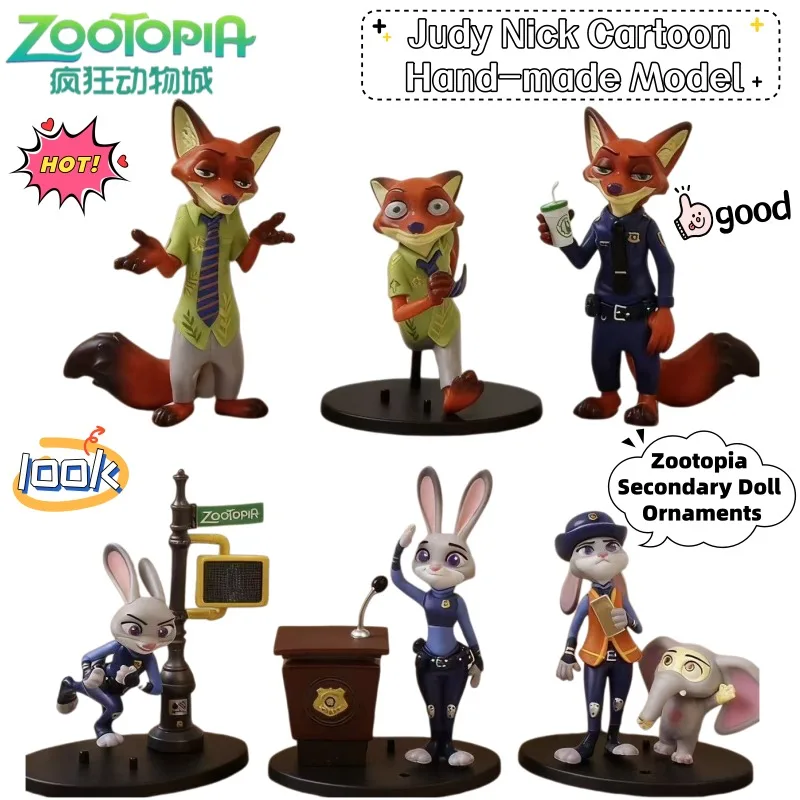 

Новая коллекционная фигурка Джуди и Ника из мультфильма «Зверополис» ручной работы, креативный подарок-украшение