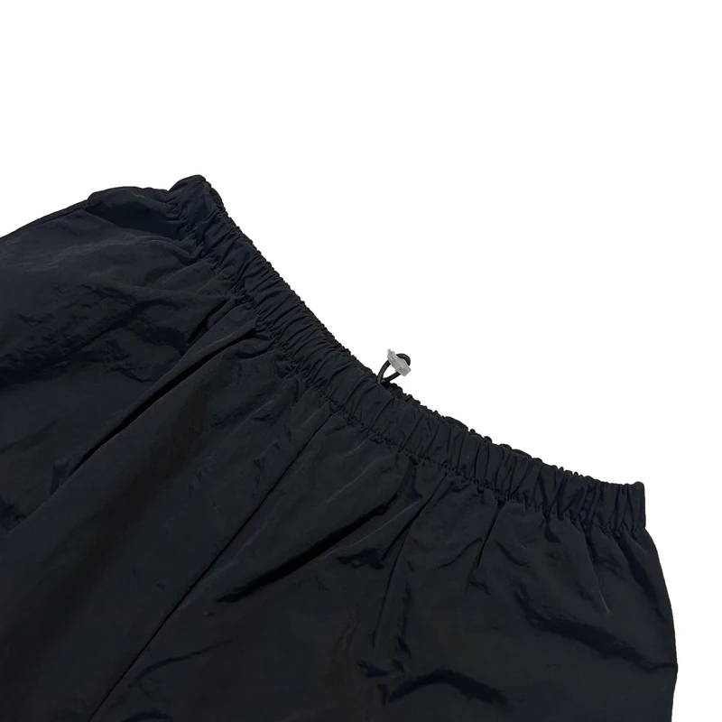 American Street Five Star Print Kanye Shorts Summer Black Nylon Quick-dry Waterproof Outdoor Drawstring Cropped Pants Men Women
