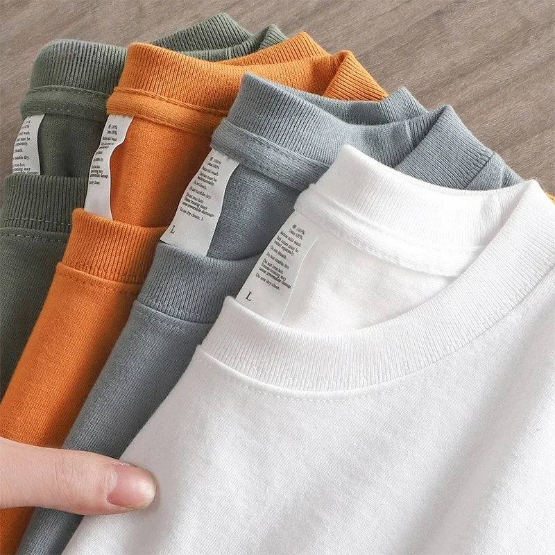 280gsm Oversized Heavyweight T Shirt for  Summer Short Sleeve Tee 100% Cotton Plain Top Casual