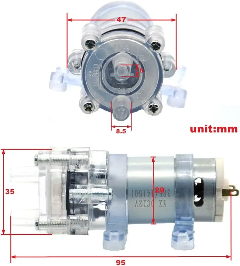 12v/24v Mini Pump Spray Motor  Priming Diaphragm Self Priming Sprayer Pump Micro- Pump For Water Dispenser Tools Accessories - view 3