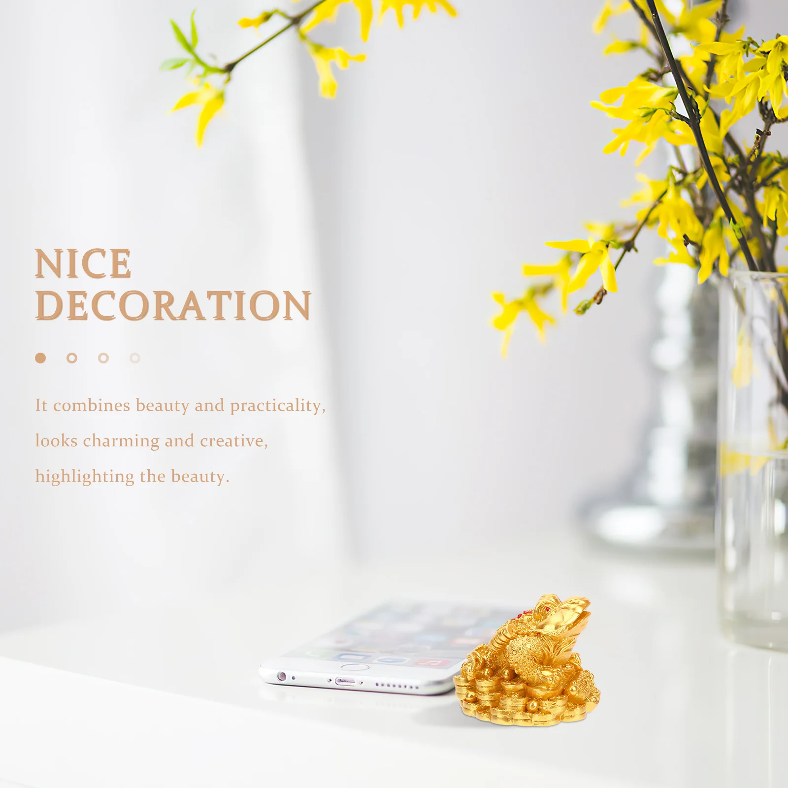 

Wealth Toad Ornament Three Legged Golden Toad Chinese Craft Home Decor Table Centerpieces Housewarming Gift Chinese Table Decor