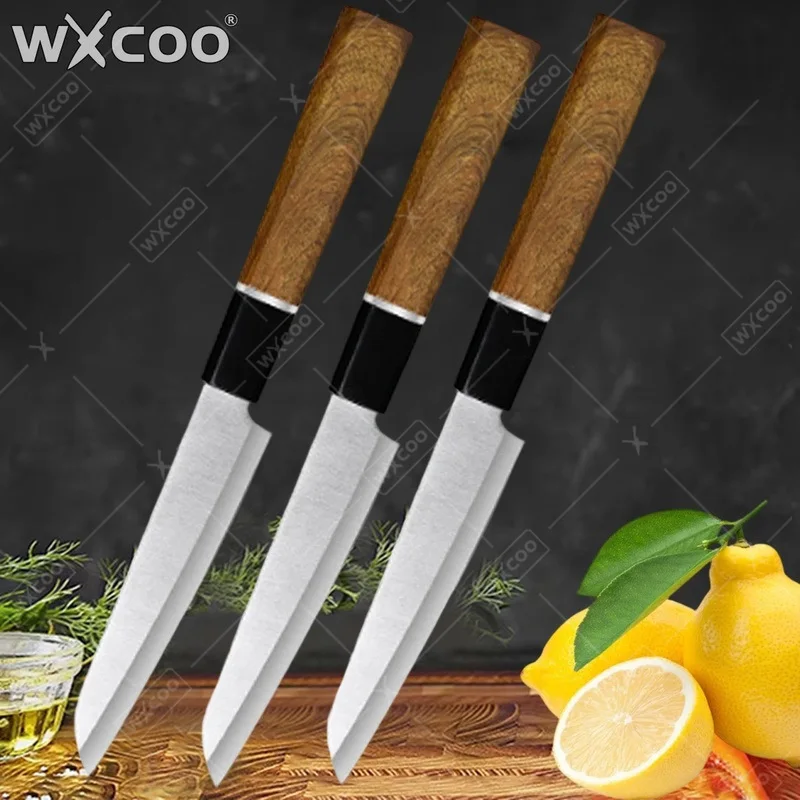 WXCOO Edelstahl Küchenmesser Haushalt Gemüse- und Melonenschneider Obstschäler Kochmesser Küchenzubehör