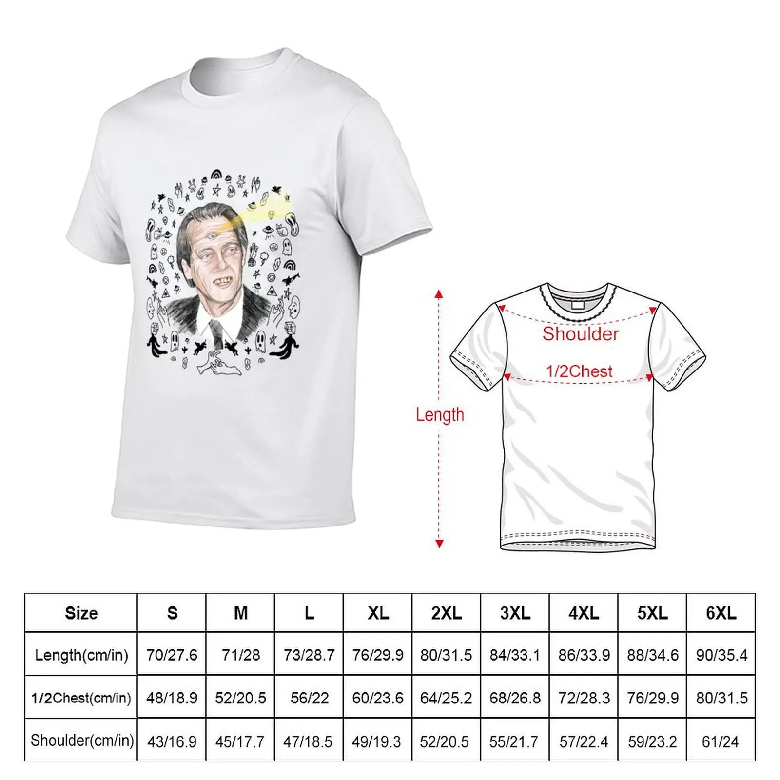 Steve Buscemi’s third eye T-Shirt Everyday Wear Basic Short Sleeve Top