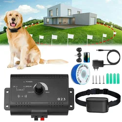 Sistema de valla eléctrica Invisible para perros, Collar de choque para perros, Control remoto, entrenamiento al aire libre