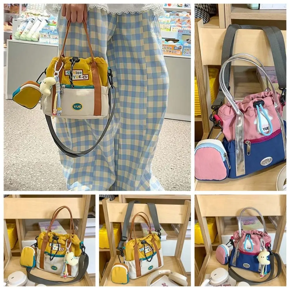 

Portable Mountaineering Crossbody Bag Quick Drying Embroidery Nylon Shoulder Pouch Adjustable Straps Anti-splash Water