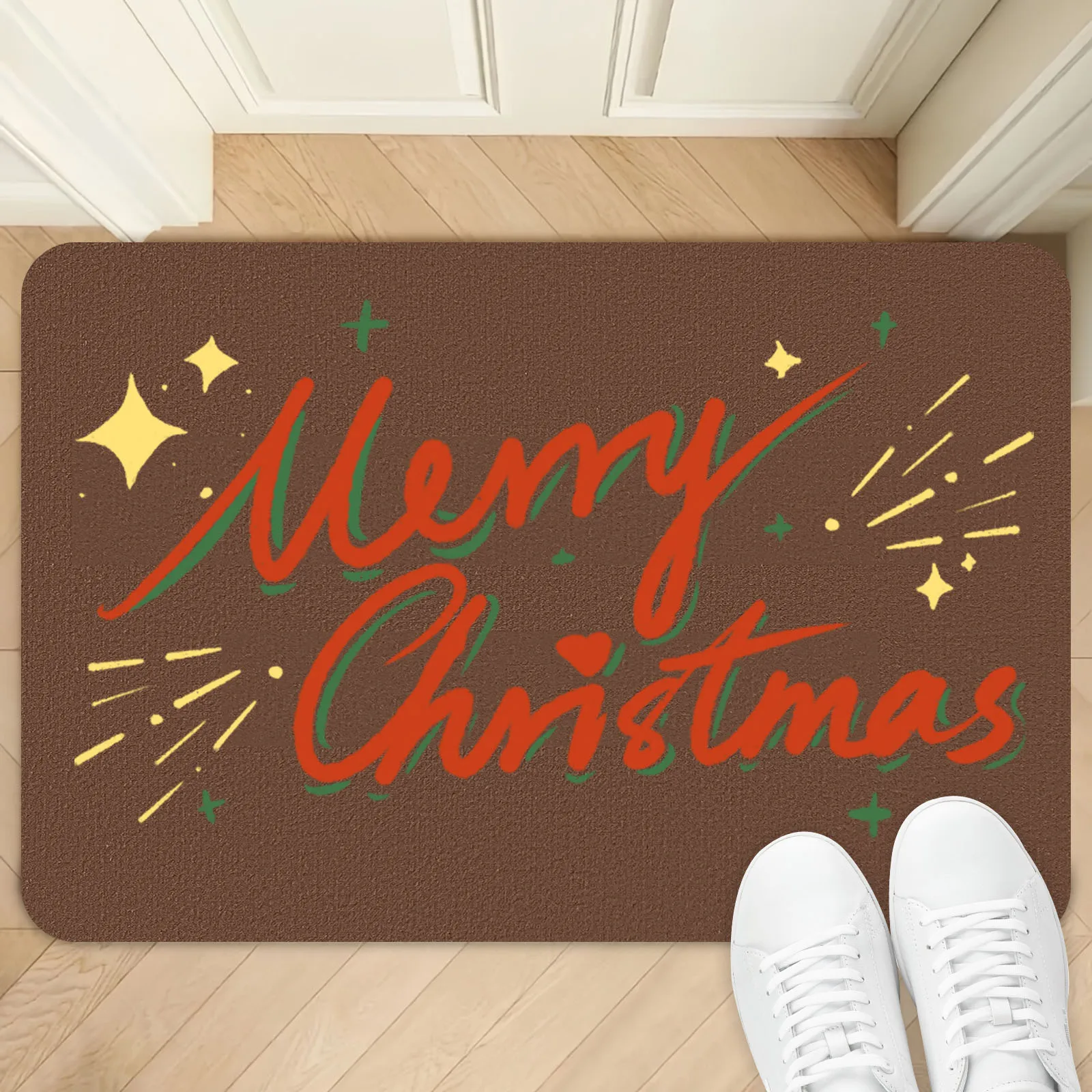 Custom Floor Mat Christmas Decoration Entrance Atmosphere Floor Mat Non-Slip Mats Carpet 2024 Merry Christmas Rug New Year Gift