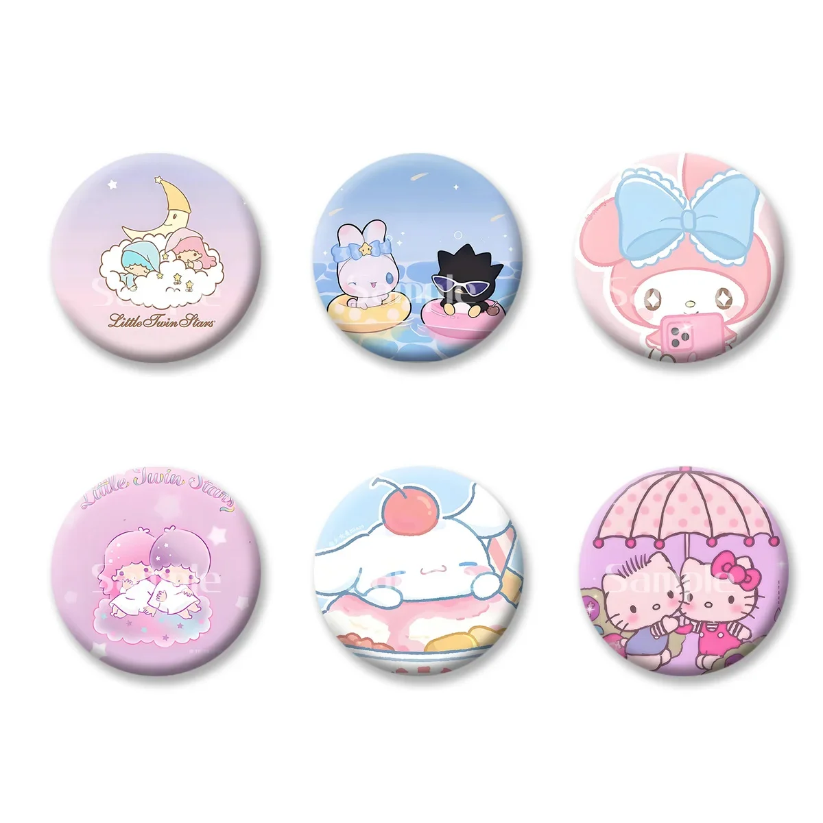 

Sanrio Little Twin Stars Hello Kitty флэш-значок карты сувенирные брелки удобное зеркало для макияжа магнит на холодильник ACG аксессуары