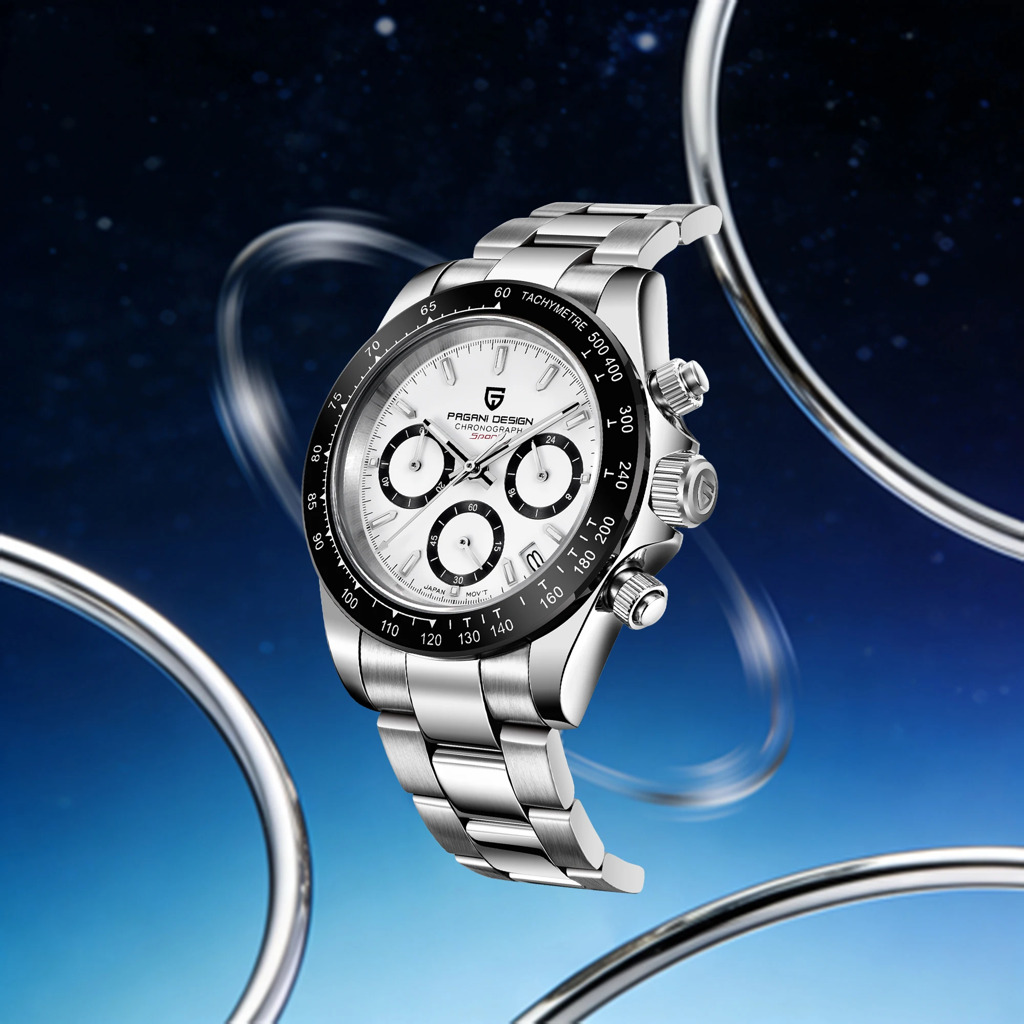 

PAGANI DESIGN Men's Quartz Watch Low-Key Restrained Stainless Steel Small Three-Pin Speed Measurement Waterproof Luminous Watch