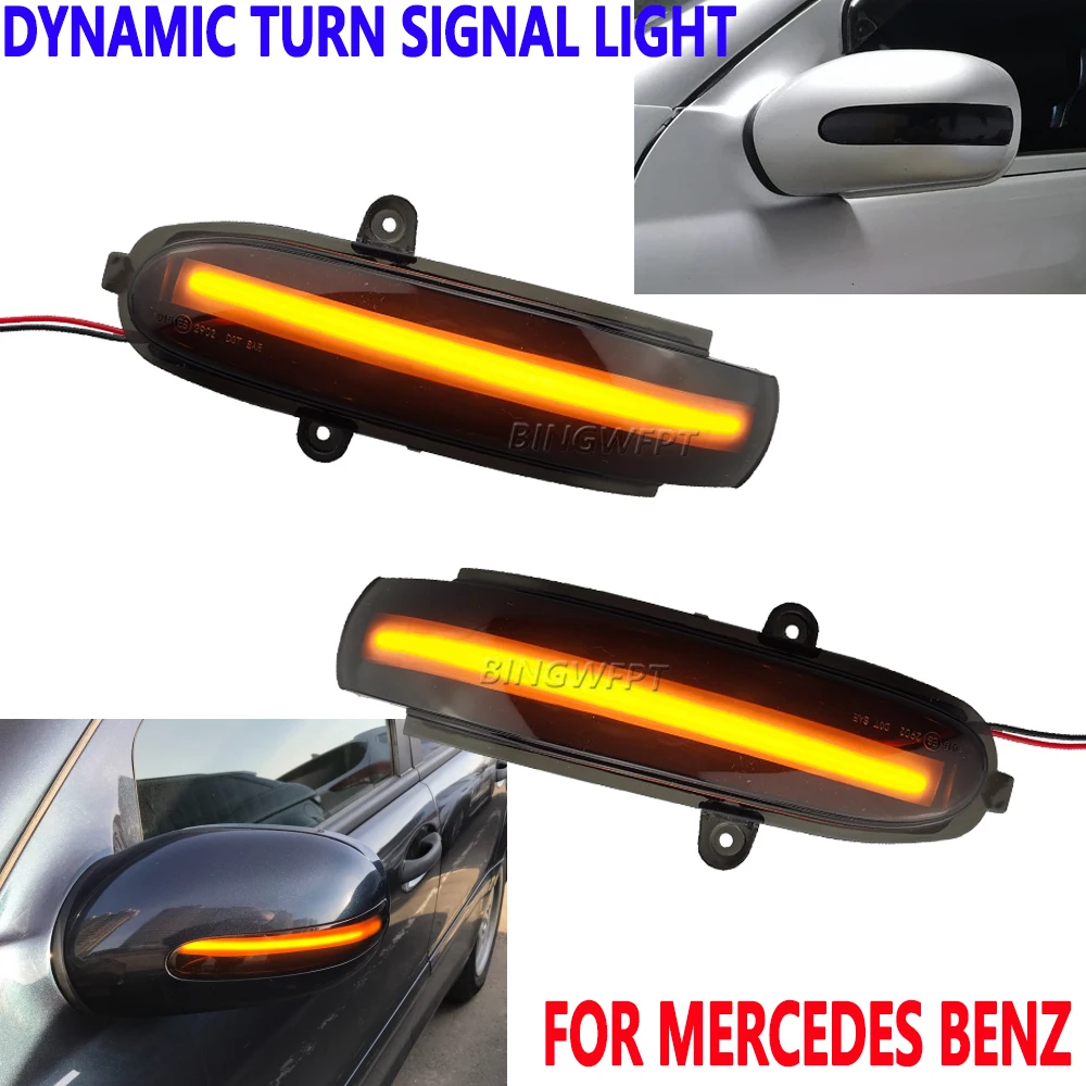 Auto Parts For Mercedes Benz C Class W203 S203 CL203 2001 2002-2007 Dynamic LED Rearview Mirror Indicator Turn Signal Light