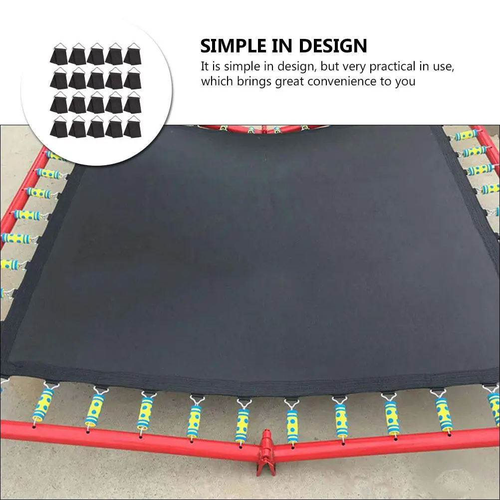 20Sets Trampoline Triangle Buckles Metal Rings Sturdy V-Shaped Replacement Buckle for Outdoor Trampoline Accessories