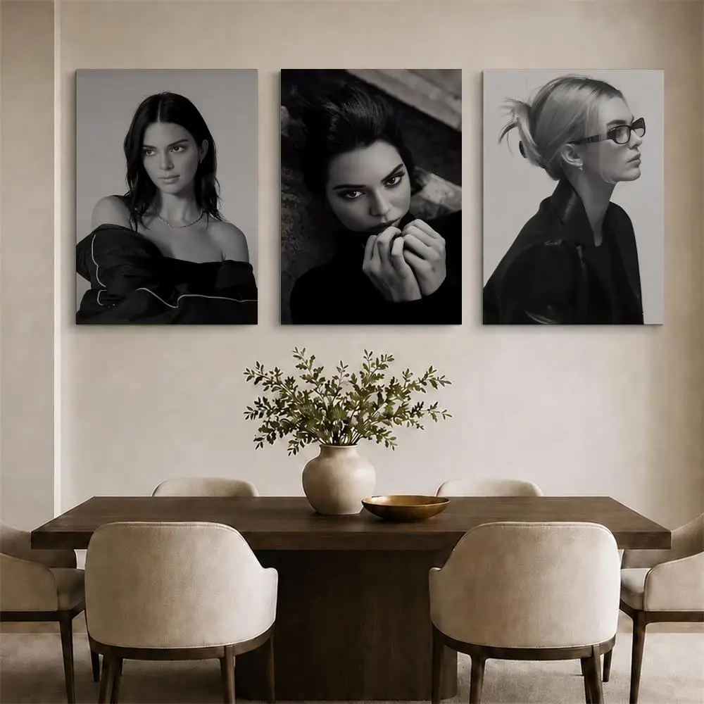 K-Kendall Jenners singer Framed Wall Painting Ready to Hang Canvas Art Poster for Living Room Bedroom Home Decor Decals
