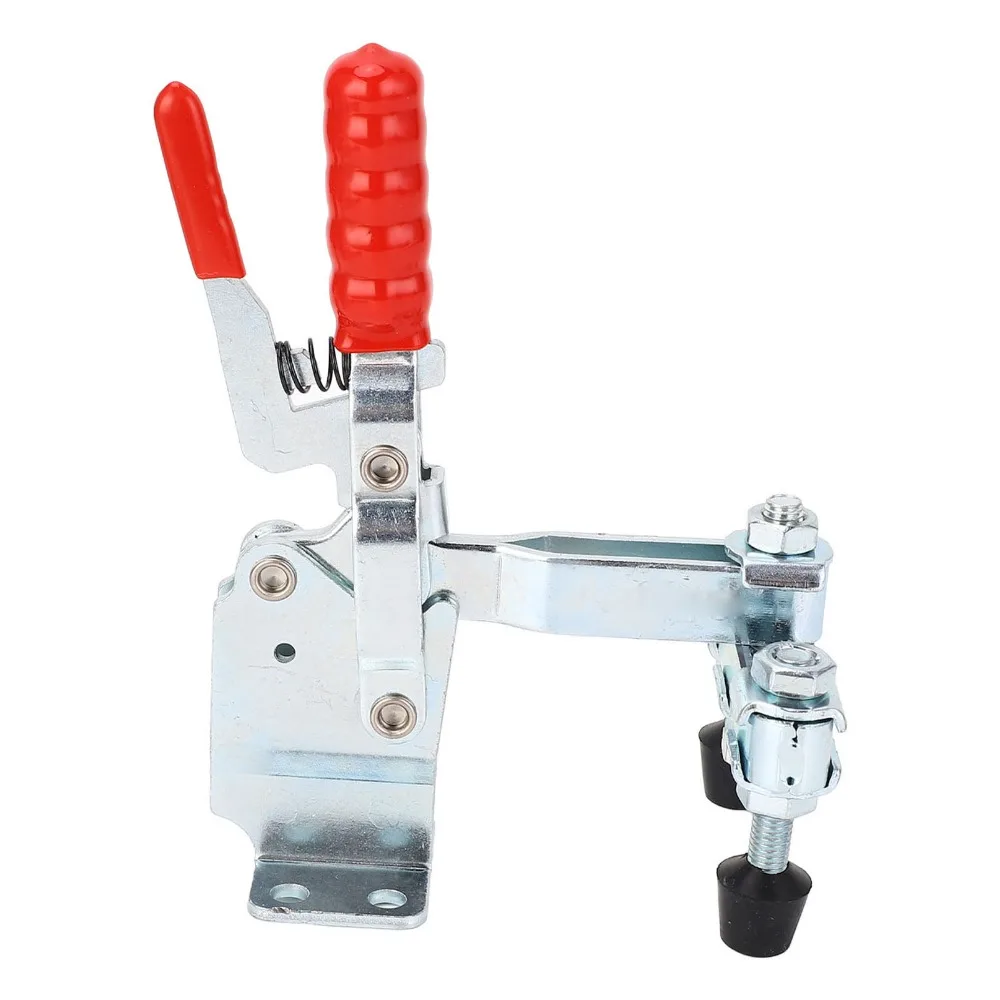 Dual Head Quick Release Clamp Dual Handle Red Hand Tool Vertical Toggle Clamp 227kg Clamping Force 500lbs Holding Capacity