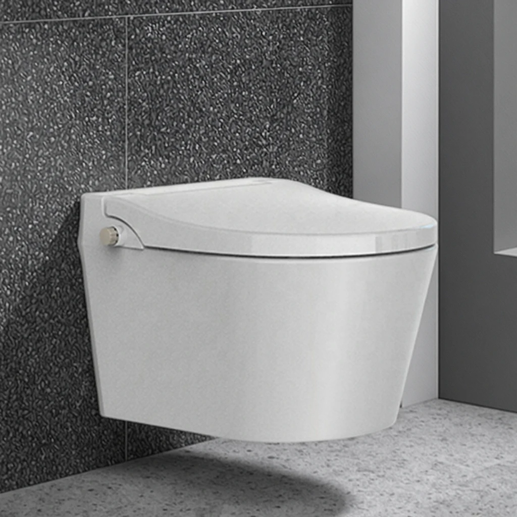 Slow‑Close Non‑Electric Elongated Bidet Toilet Seat, Built‑in Wash Nozzle for Bathroom Replacement Fixture
