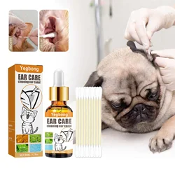 Pets Ear Cleaner Drops Prevents Itching Infection Inflammation Control Cats Ear Odors Dogs Removes Ear Mites Cleaning Liquid Set