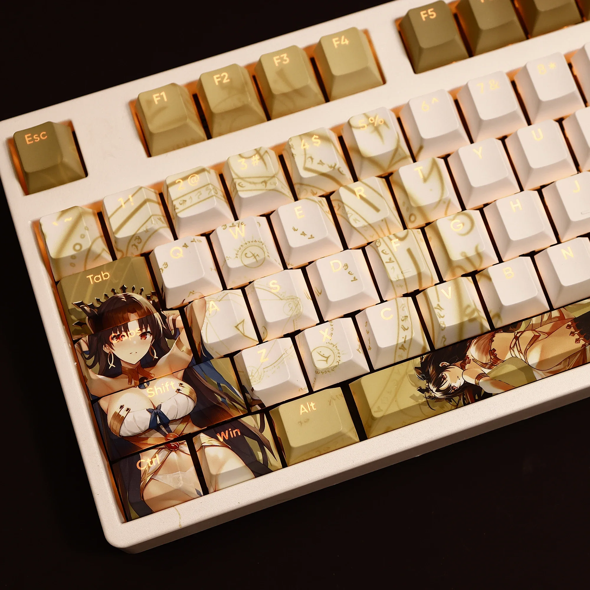 108 Keys/Set fate Ishtar PBT Keycaps Anime Game Girl Key Caps for MX Switch Mechanical Keyboard DIY Custom Gift