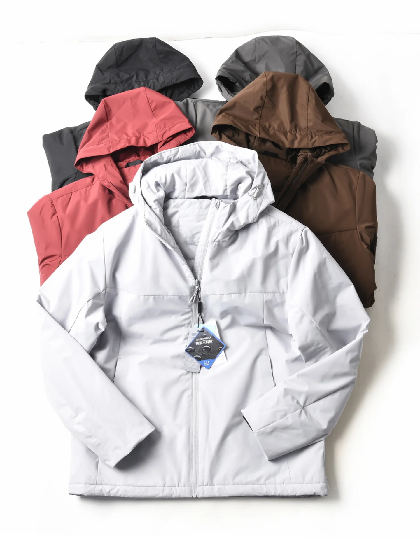 New American Style Outdoor Windproof Water-resistant Lightweight Warm Casual Hooded Cotton Jacket Men's Autumn Winter Fashion...
