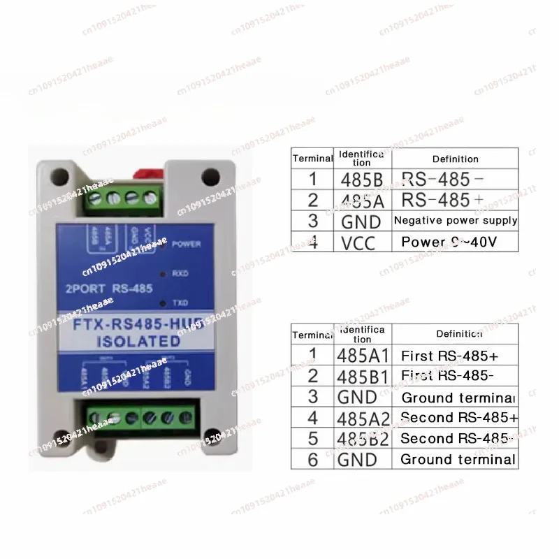 suitable-for-r485-hub-2-port-amplifier-485-repeater-photoelectric-isolation-industrial-grade