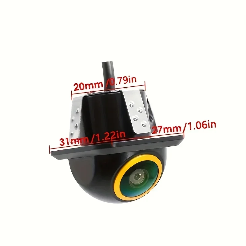 Car Rear View Camera with Smart Steering Guide Lines, Fisheye Reverse Backup Camera, for SUV Pickup Camper Tractor Van Truck RV