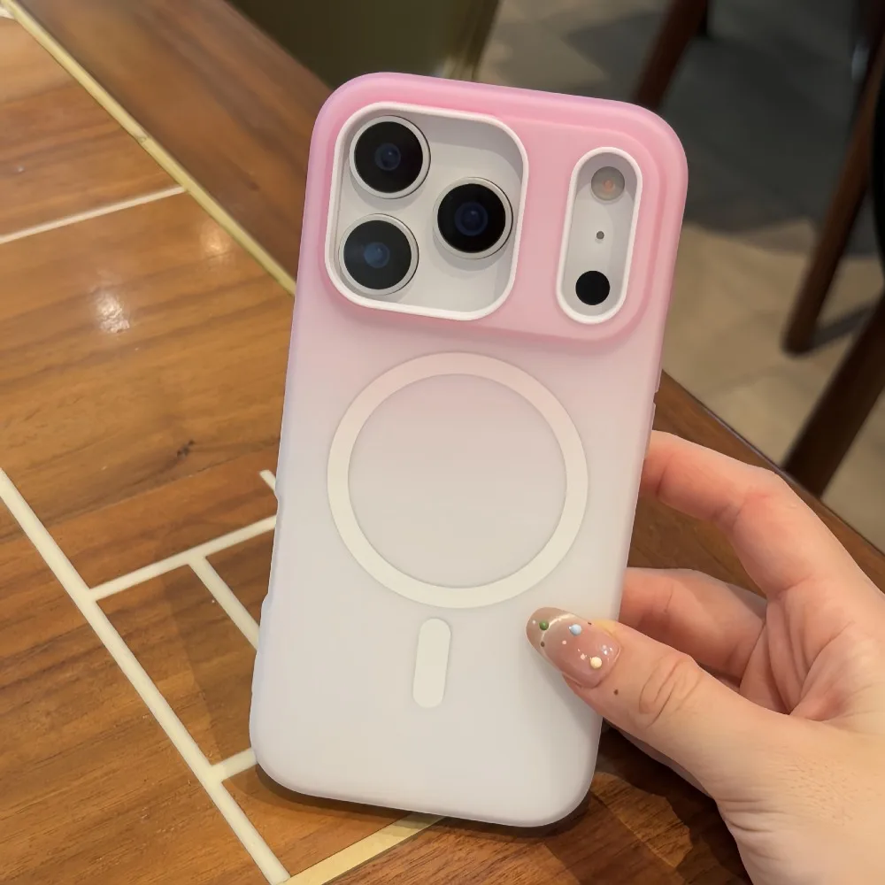 حافظة هاتف Magsafe بلون الحلوى لهاتف آيفون 17 16 15 14 13 12 11 ProMax Plus غطاء مقاوم للصدمات للشحن اللاسلكي المغناطيسي #6