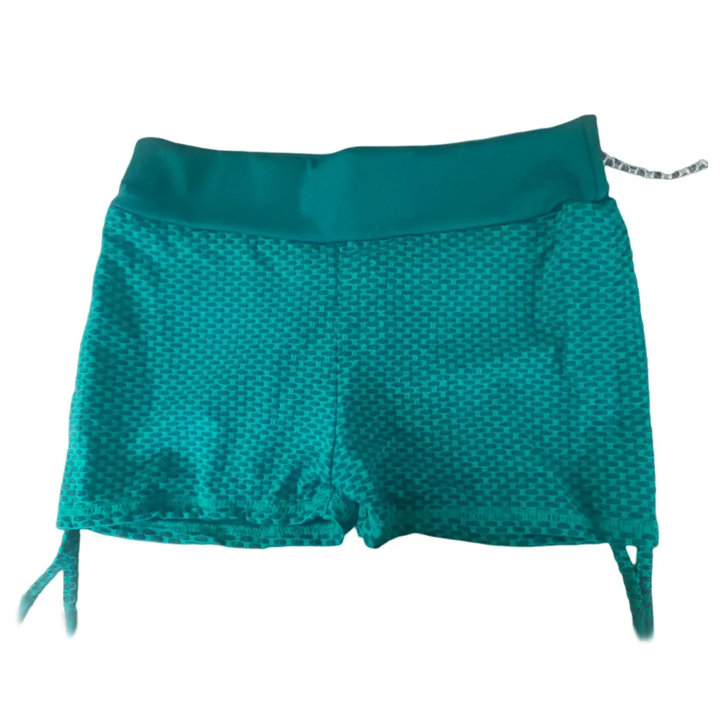 

Летние шорты Honey Comb с высокой талией, персикового цвета, для фитнеса и йоги, с завязками на талии