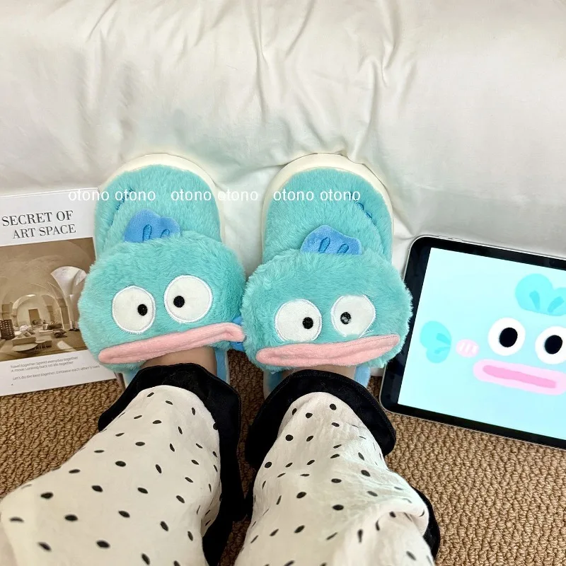 

Hangyodon My Melody аниме Kawaii Sanrio теплые хлопковые тапочки с милым рисунком Куроми домашняя мягкая обувь подарки на день рождения для детей