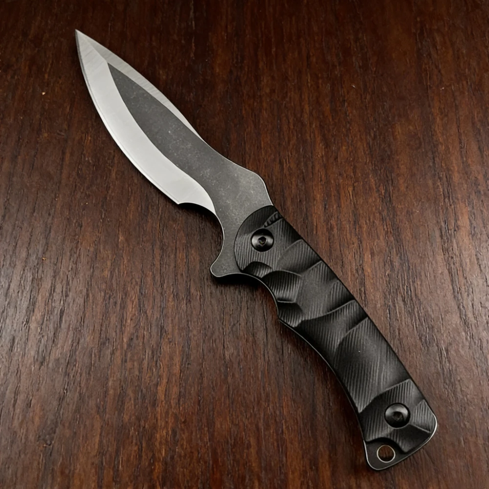 

Portable Camping Knife 8Cr13mov Blade G10 Handle High Hardness Survival Portable Self-defense Tactical Knife Picnic Knife