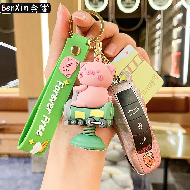 Minso純正キーホルダー、カーハンガー、トレンディなフィギュア、漫画ファッションキーホルダー、バッグ、ペンダント、絶妙な小さなギフト