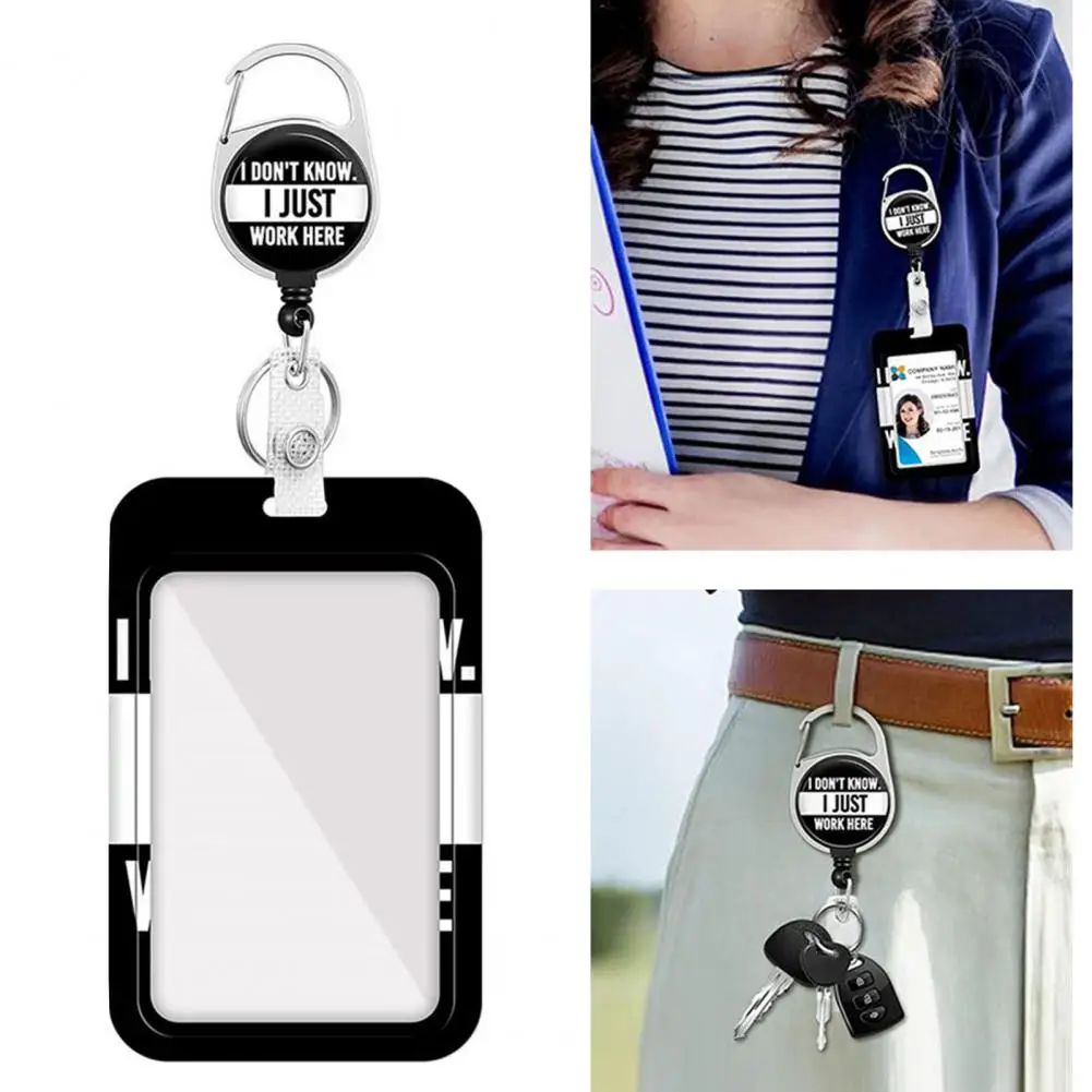Portátil Retrátil Titular Do Cartão De Identificação, Slide Abrir Bordas Suaves, Nome Tag Tampa Do Cartão, Abastecimento De Escritório, 1 Conjunto