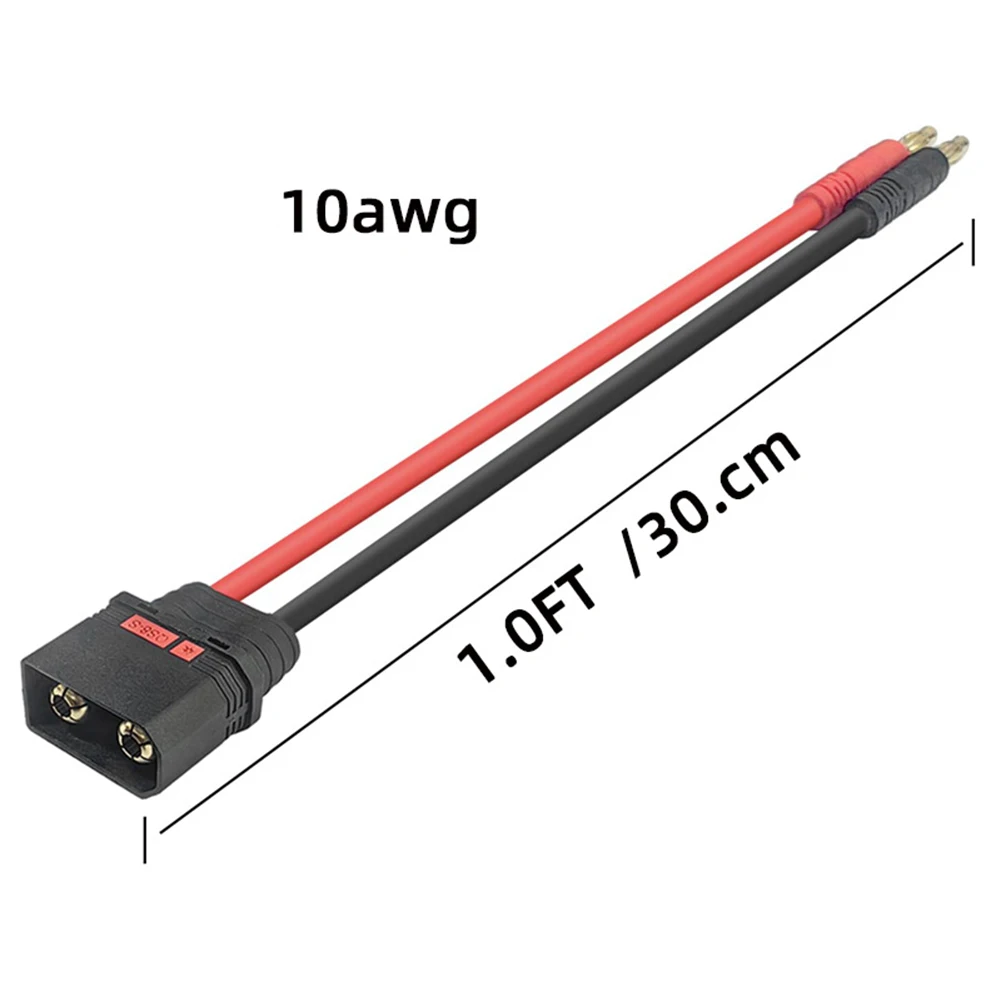 

4MM Banana Head To QS8 Cable High-Quality QS8 Charging Cable: 10AWG Silicone, 8 Long For Drones Solar Power Parts & Accessories