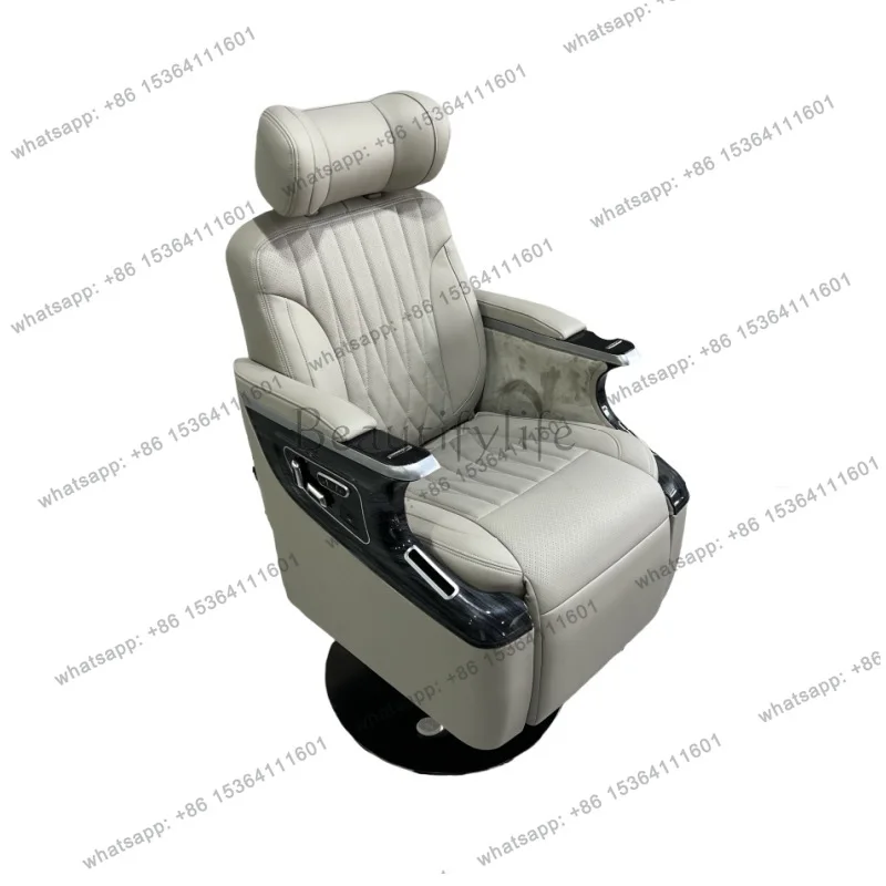 

The hair cutting chair can be rotated and lifted for high-end hair salons