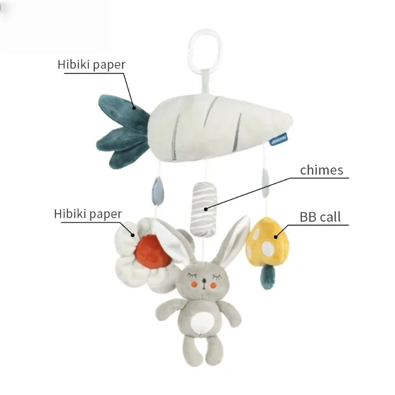 لعبة خشخيشات حسية تفاعلية للأطفال-جرس من القطيفة دمية معلقة عربة متنقلة مقعد السيارة ألعاب قلادة لسرير الأطفال حديثي الولادة والأطفال الصغار #5