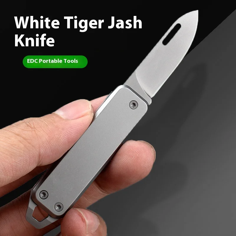 Stainless Steel Folding Mini Knife Sharp Fruit Knife Outdoor Personal High Hardness Keychain Compact Box Opener