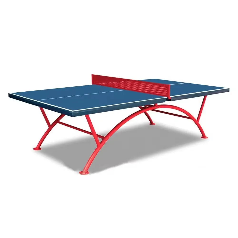 

Premium Quality International Standard Size Outdoor Table Tennis Table With Rainbow Shape Leg