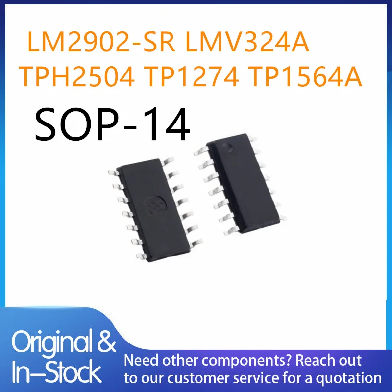 20pieces LM2902-SR LMV324A TPH2504 TP1274 TP1564A SOP-14 TP