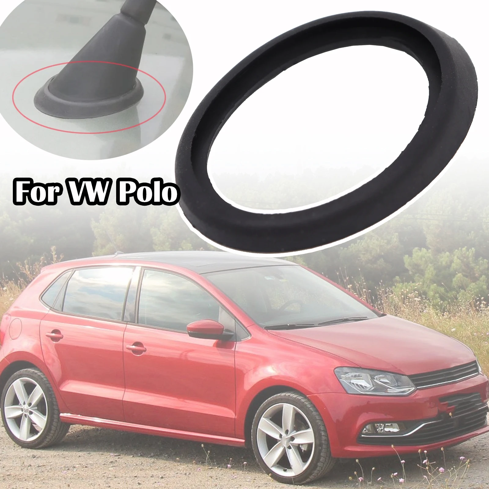 

For VW Polo 6N 6KV MK3 9N MK4 Car Roof Mast Whip Aerial Antenna Base Gasket Seal Pad Sealing 1994 - 2005 2006 2007 2008 2009