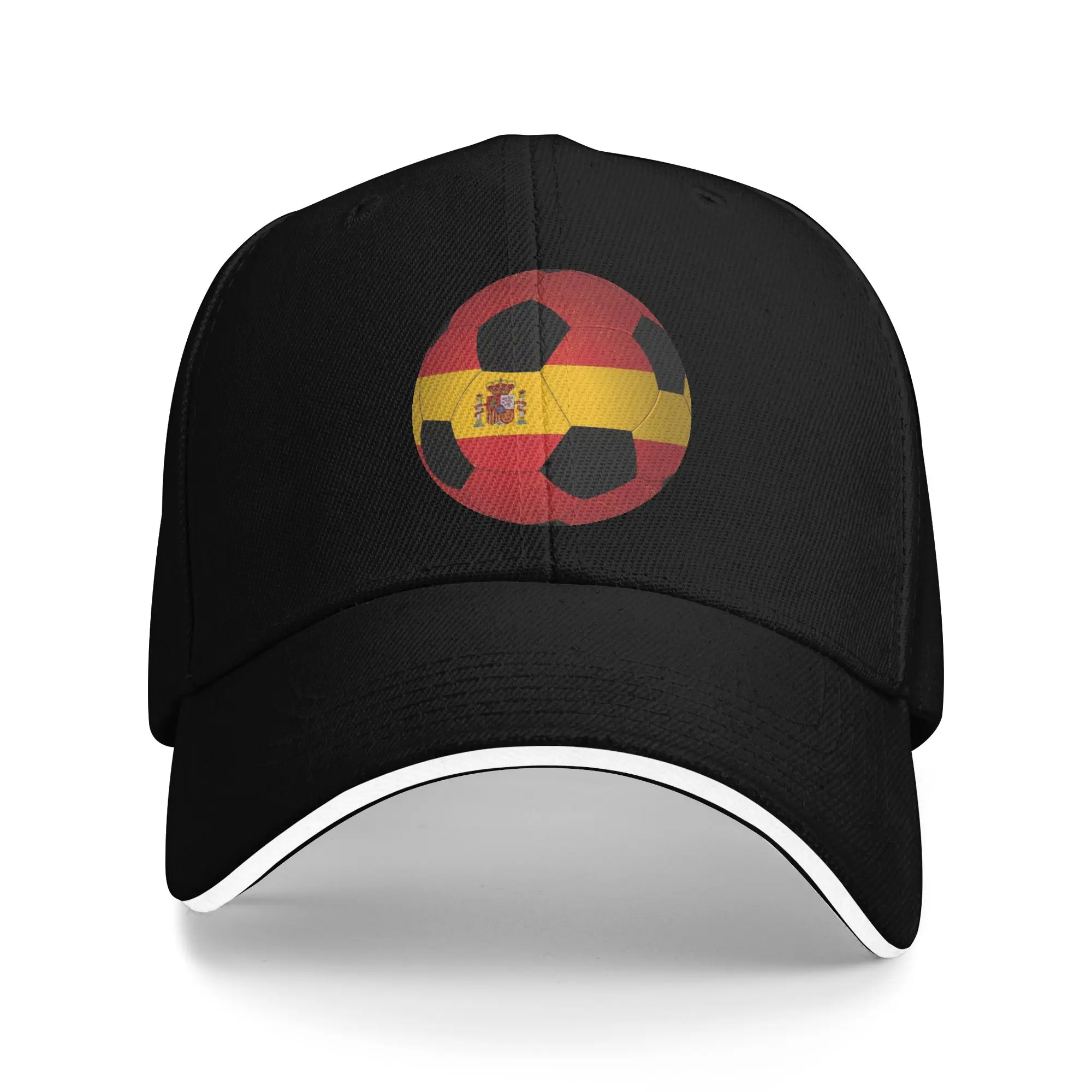 Baseball Cap Soccer Spain Spanish Flag Stuff Men Women Trucker Hat  Unique Design Caps Daily Activities Adjustable Snapback Cap