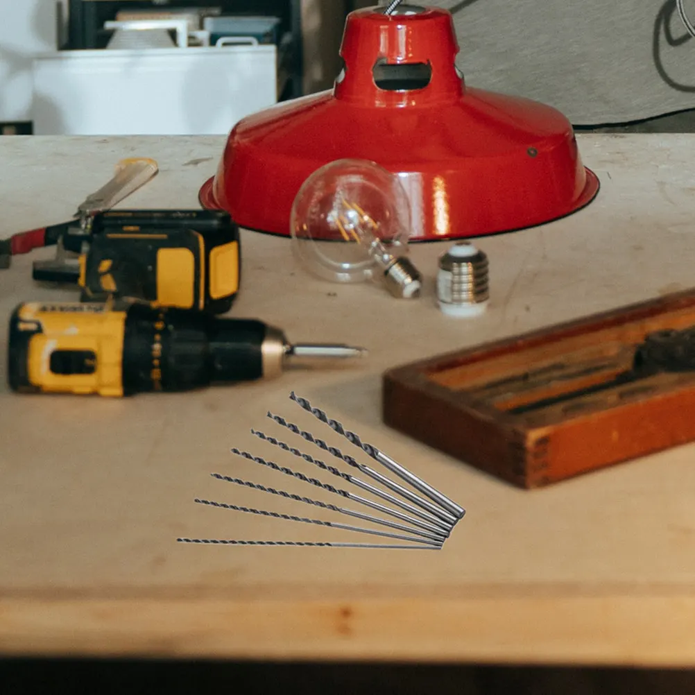 1Set Wood Drill Bit Set Extra Long Body for Stability Precision Tip for Quick Penetration Compatible with Bench Hand