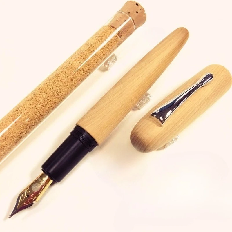 The Latest Taiwanese Stationery, OPUS 88 Fountain PenJapan Wooden JOWO Silver Tip Available 0.5F 0.7M with Free Shipping Writing