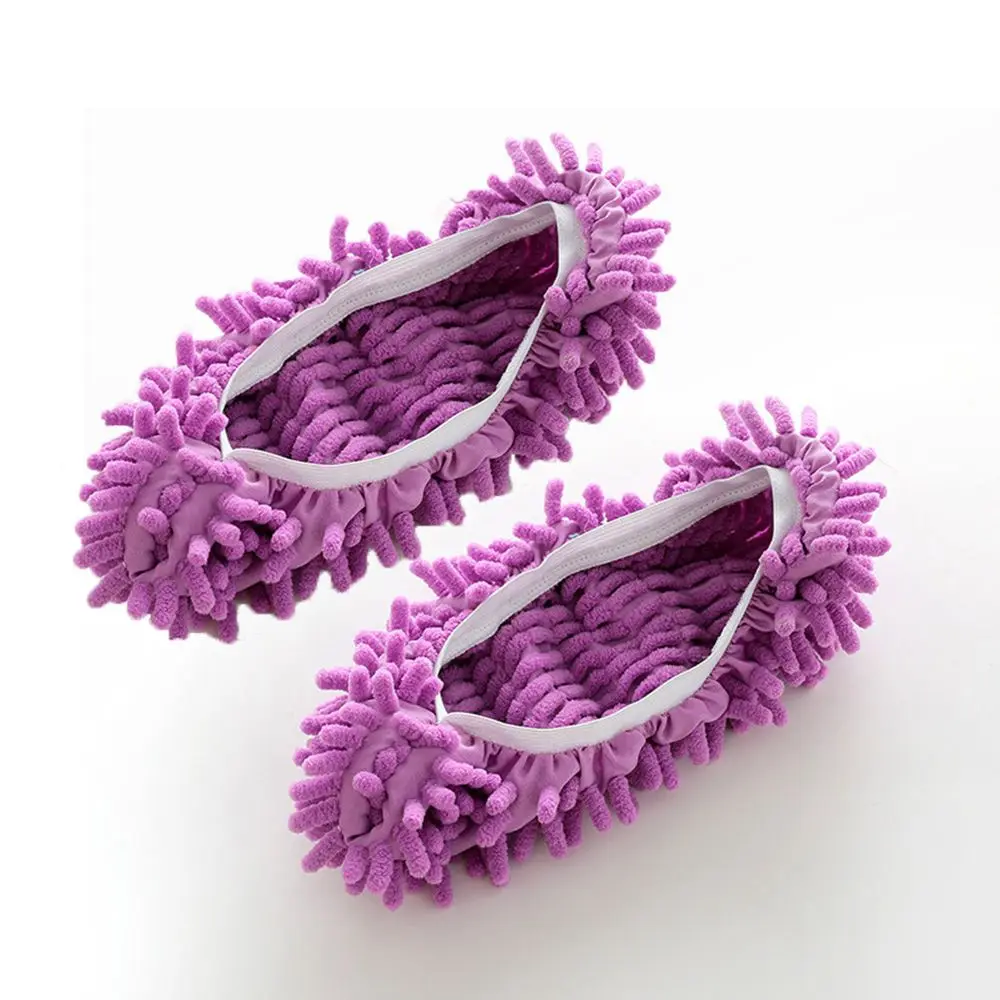 

Chenille Indoor Rag Lazy Floor Cleaning Slippers Mopping Slippers Cover Bedroom Shoes Women Slippers Dust Mop Slipper