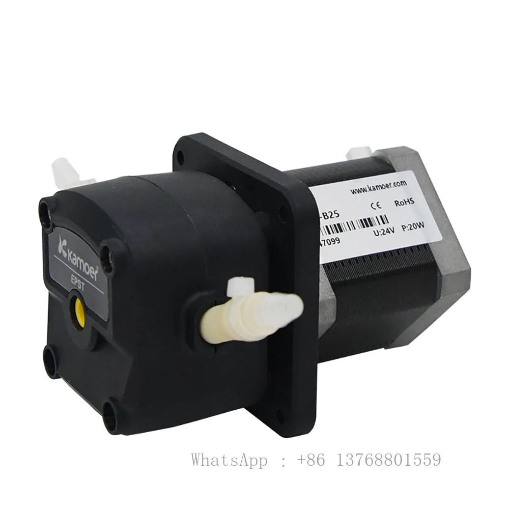 

Kamoer EPST Stepper Motor 500ml Flow Rate 24 Volt High Pressure Peristaltic Pump For Methyl Alcohol Dosing Pump