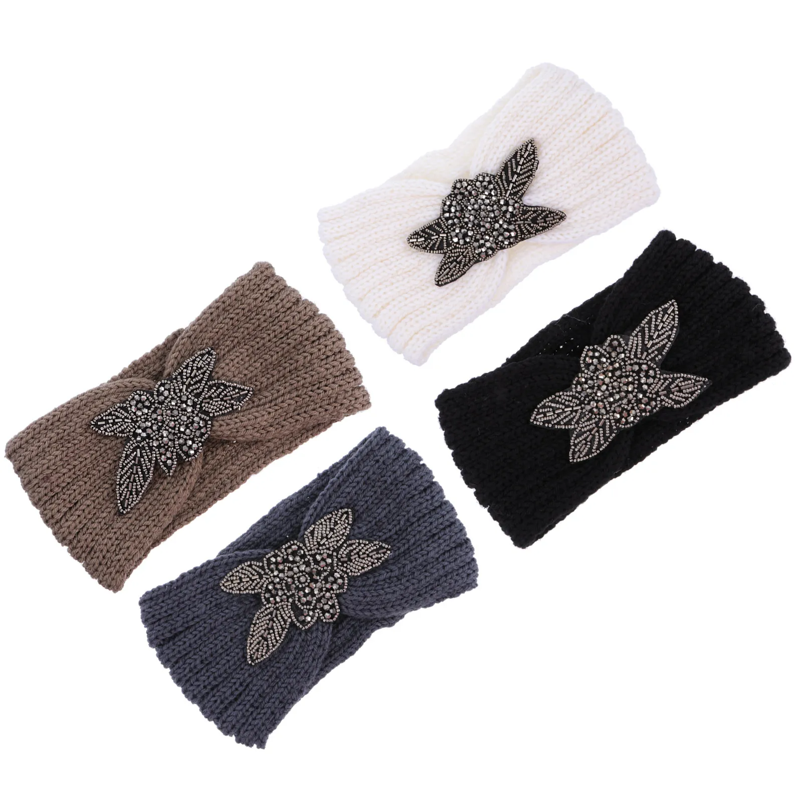 4pcs-knitted-hairband-for-women-soft-comfortable-diamond-headband-ideal-for-face-washing-makeup-outdoor-activities-hair-decor